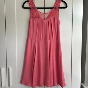 Express A Line Coral Sleeveless Dress